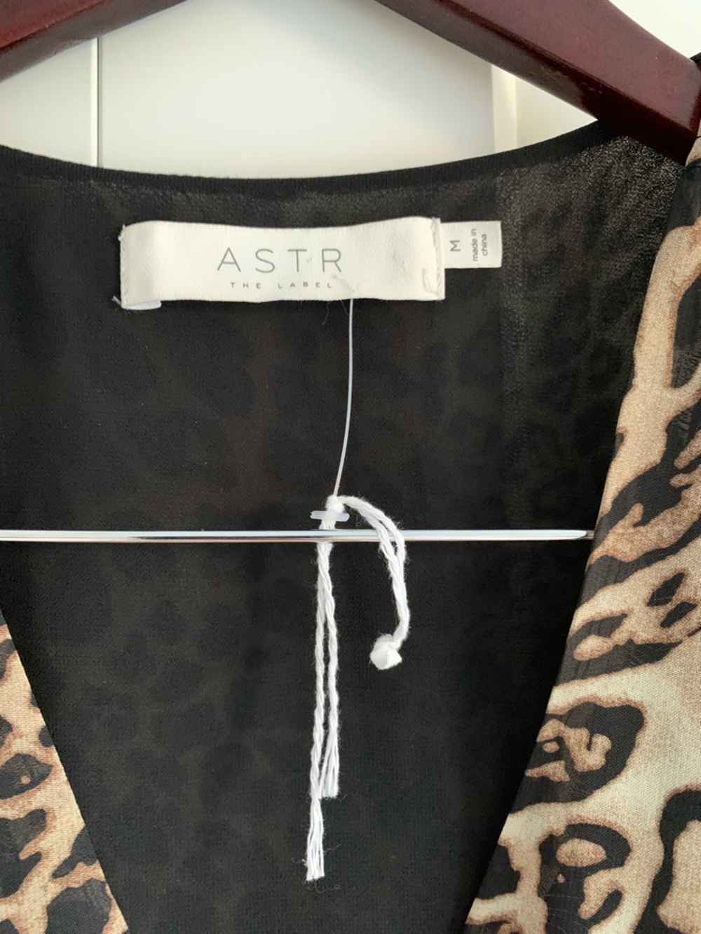 Anthropologie ASTR Leopard animal Print Midi Dress in Brown and Black Size M - Picture 4 of 14